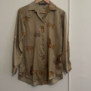 Leopard Button Down
